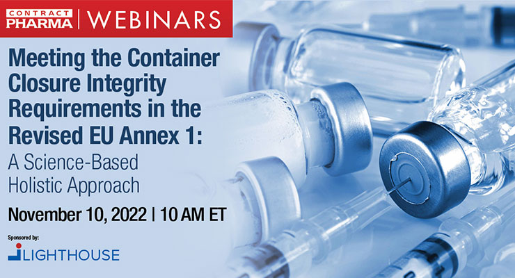 Meeting the Container Closure Integrity Requirements in the Revised EU Annex 1