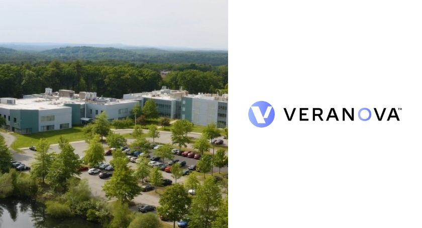 Image of new Veranova headquarters at devens site and logo