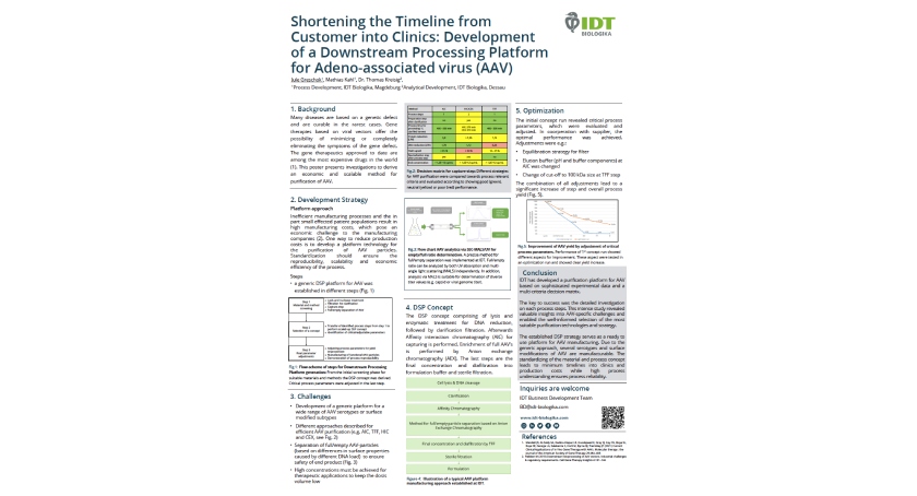 Shortening the Timeline from Customer into Clinics: Development of a Downstream Processing Platform for Adeno-associated virus (AAV)